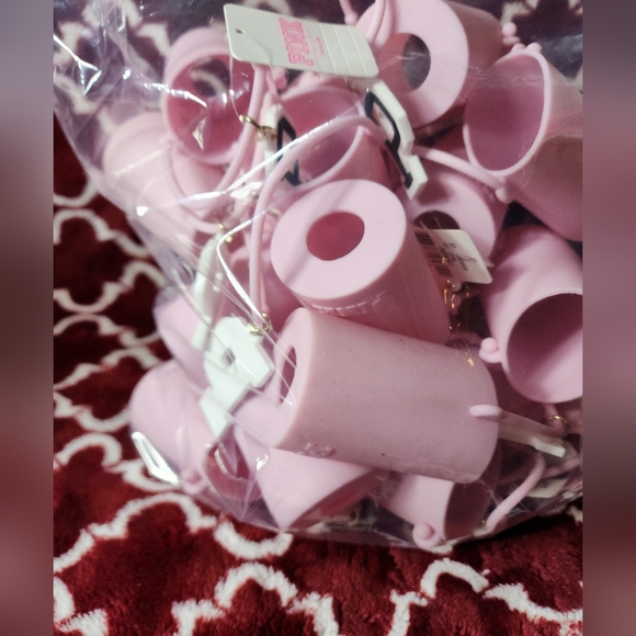 Victoria's Secret Pink hand sanitizer holder Charm Cozy Key Ring (light pink) - Picture 3 of 3